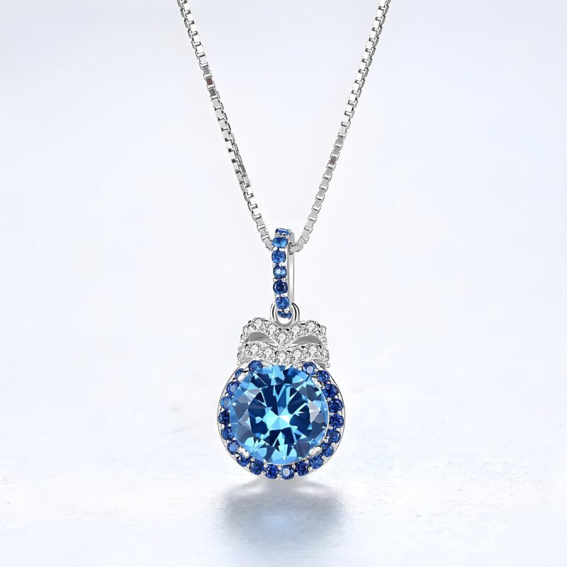 Blue Topaz necklace/Gift for her