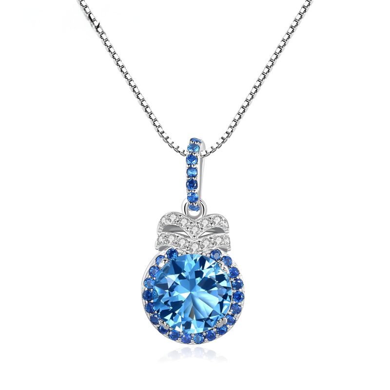 Blue Topaz necklace/Gift for her