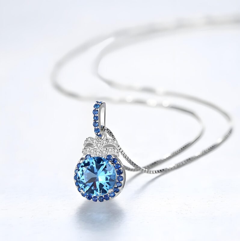 Blue Topaz necklace/Gift for her