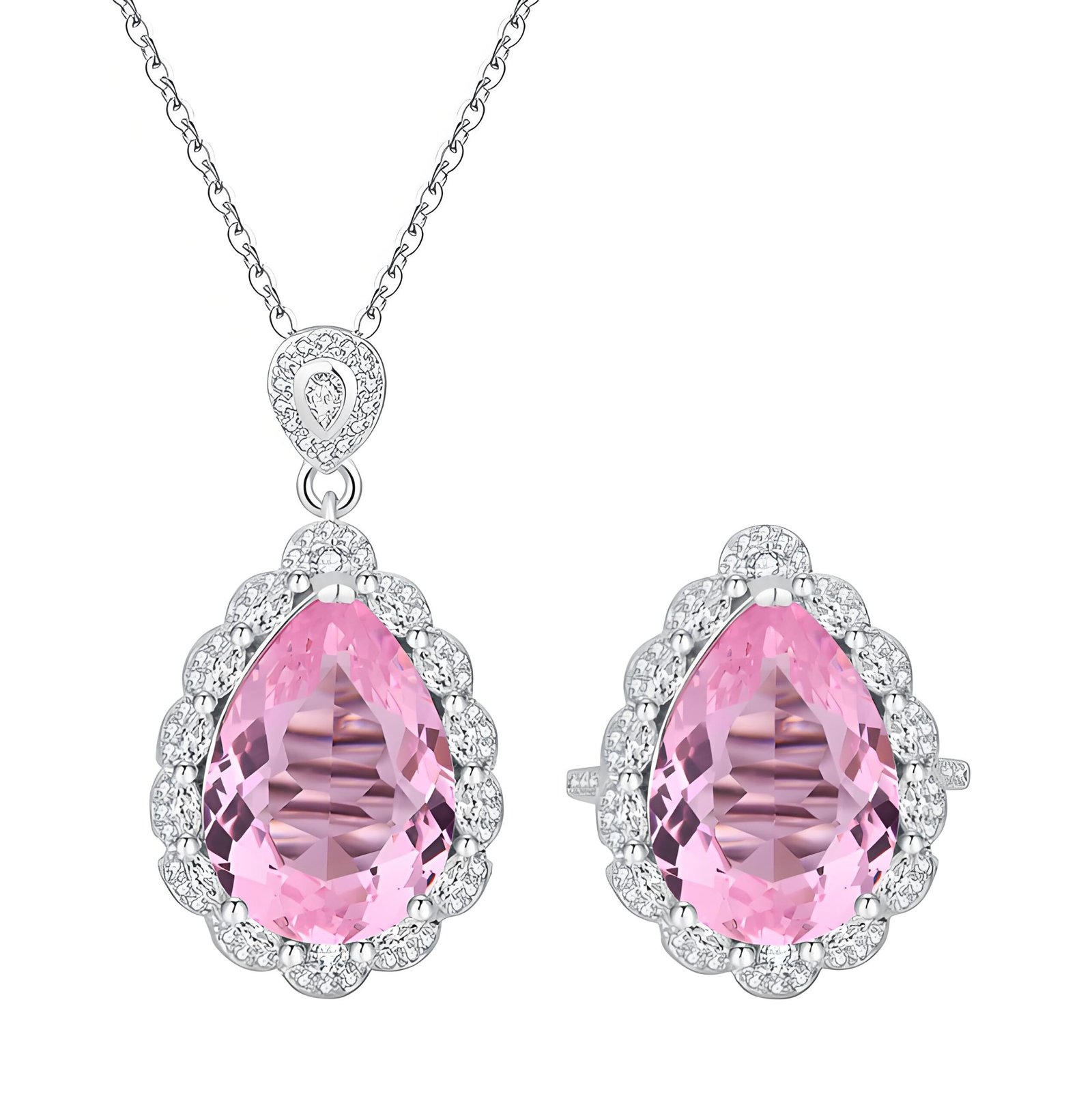 Morganite Ring Pendant/Best gift Morganite Ring Pendant/Best gift